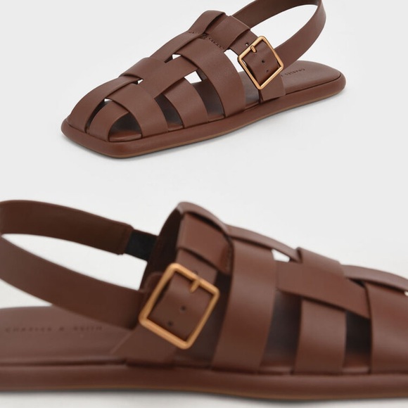 🐿️ Charles & Keith Brown Fisherman Sandals 🐿️ - Picture 4 of 9